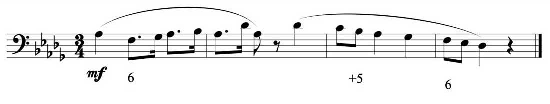 Example 7: Bordogni/Rochut Etude No. 19