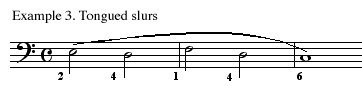 example 3 - Tongued Slur